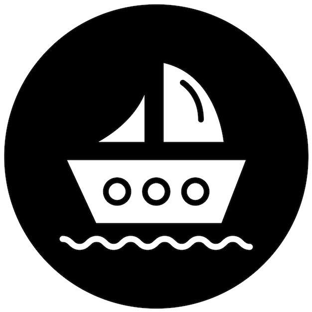 Diseño vectorial Estilo de icono de Marina