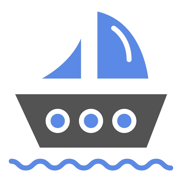 Diseño vectorial Estilo de icono de Marina
