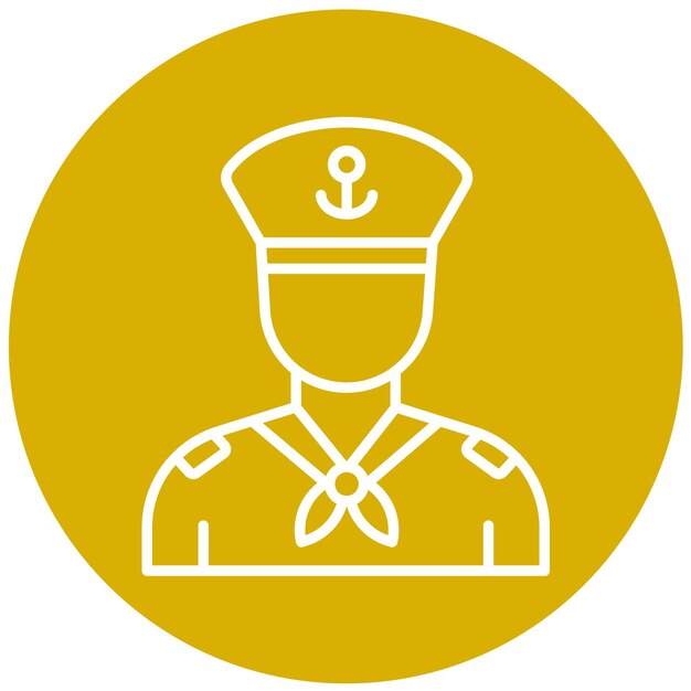 Diseño vectorial Estilo de icono de marinero
