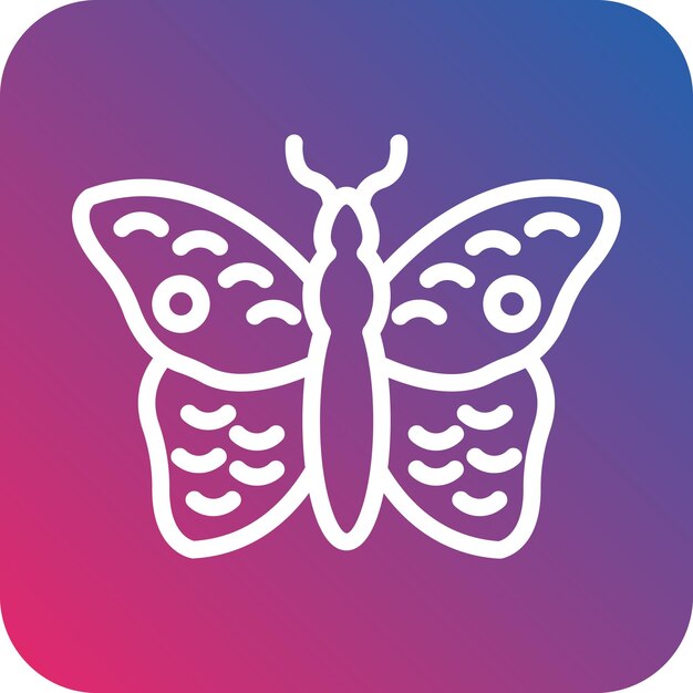 Diseño vectorial Estilo de icono de mariposa