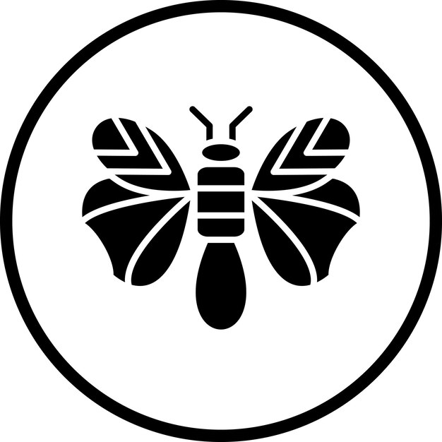 Diseño vectorial Estilo de icono de mariposa