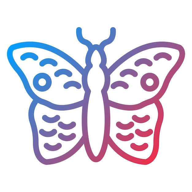 Diseño vectorial Estilo de icono de mariposa