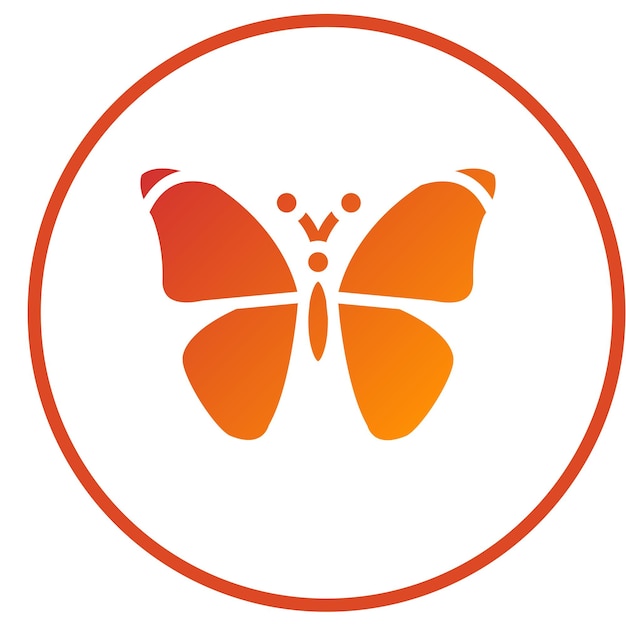 Diseño vectorial Estilo de icono de mariposa