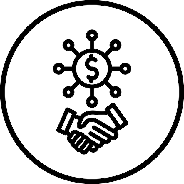 Diseño vectorial Estilo del icono de marketing de afiliados