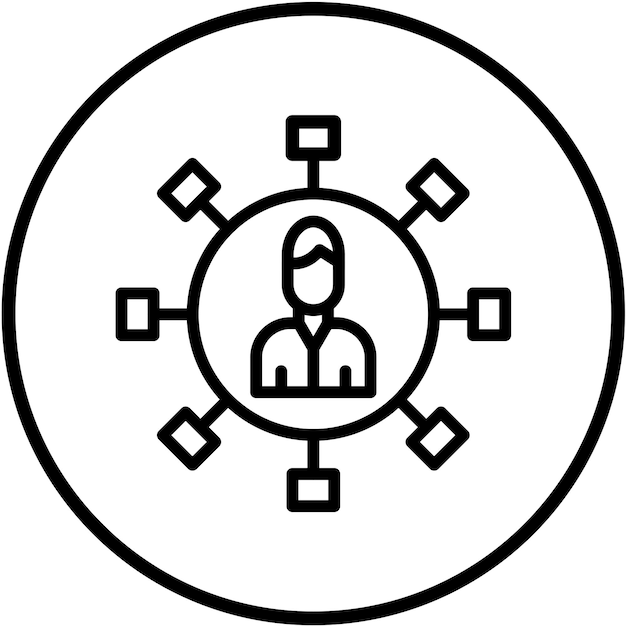 Diseño vectorial Estilo del icono de marketing de afiliados