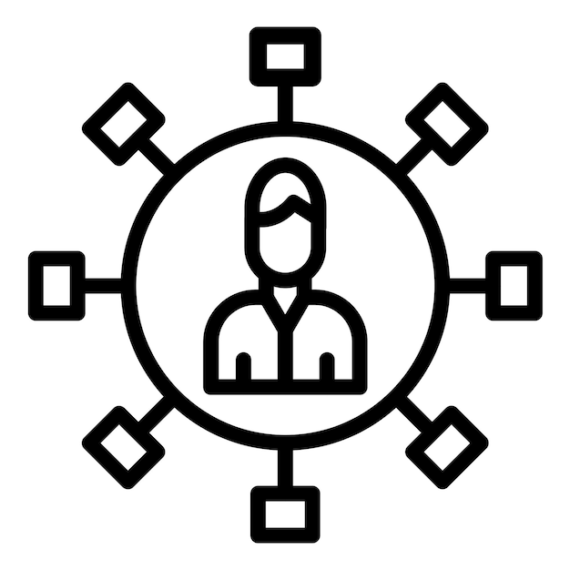 Diseño vectorial Estilo del icono de marketing de afiliados