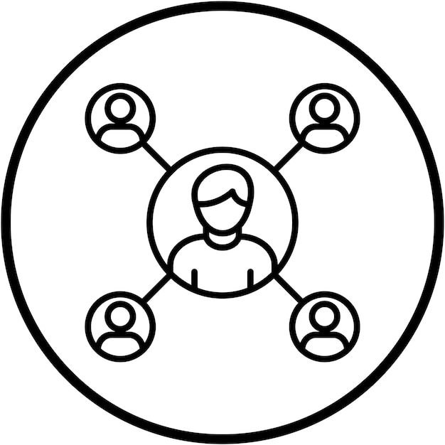 Diseño vectorial Estilo del icono de marketing de afiliados