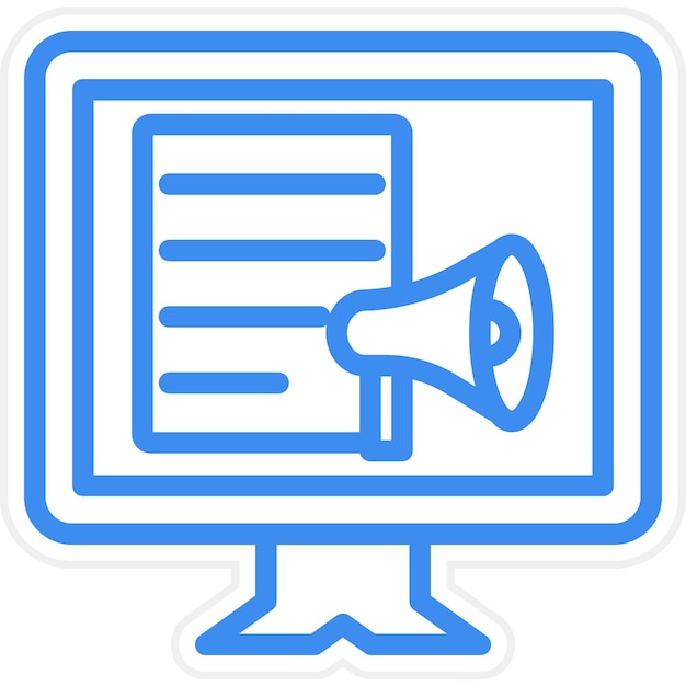 Diseño vectorial Estilo de icono de marketing de contenido