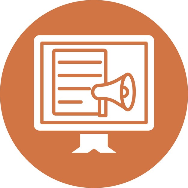Diseño vectorial Estilo de icono de marketing de contenido