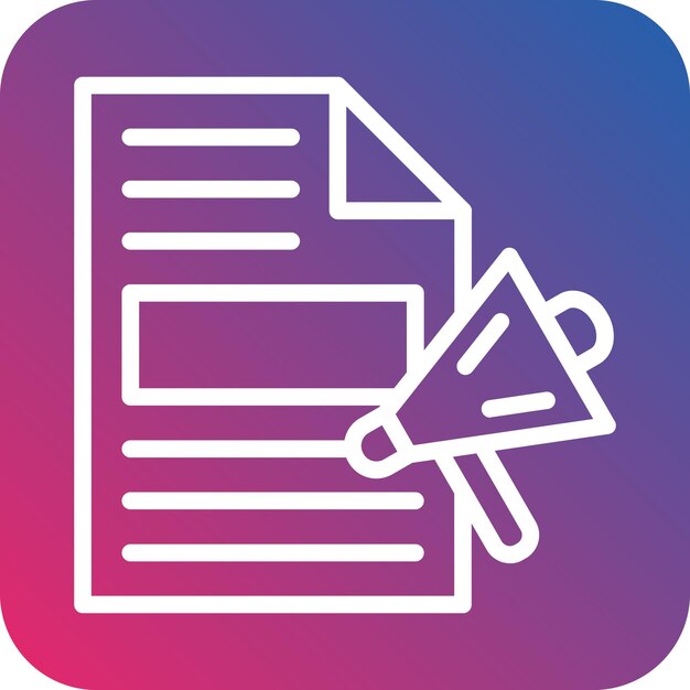 Diseño vectorial Estilo de icono de marketing de contenido