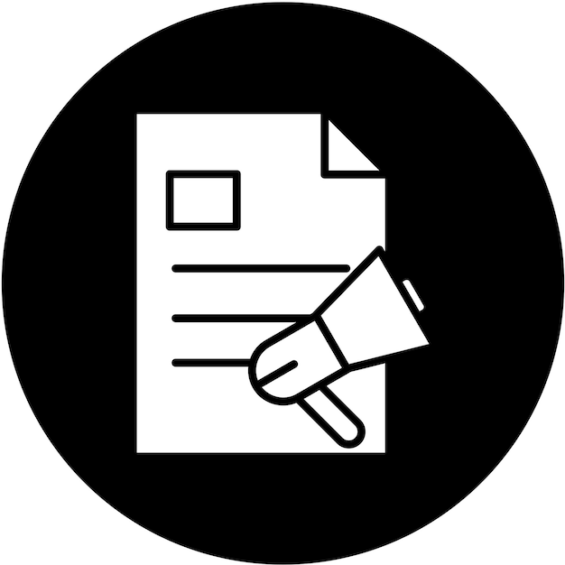 Diseño vectorial Estilo de icono de marketing de contenido