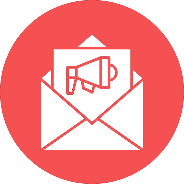 Diseño vectorial del estilo de icono de marketing de correo electrónico