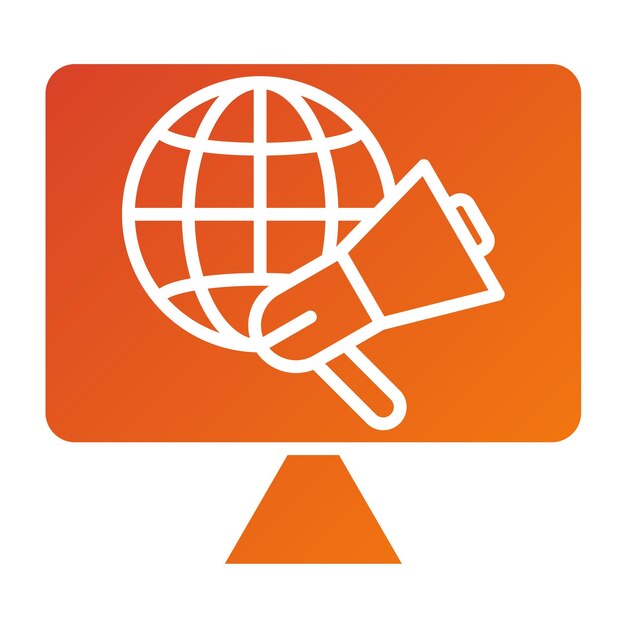 Diseño vectorial Estilo de icono de marketing en Internet