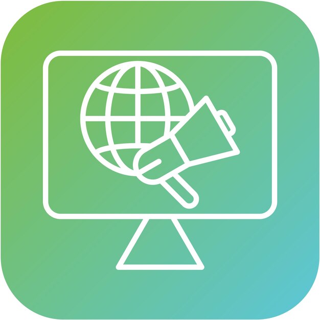 Diseño vectorial Estilo de icono de marketing en Internet