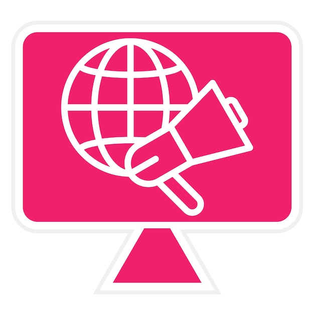 Diseño vectorial Estilo de icono de marketing en Internet