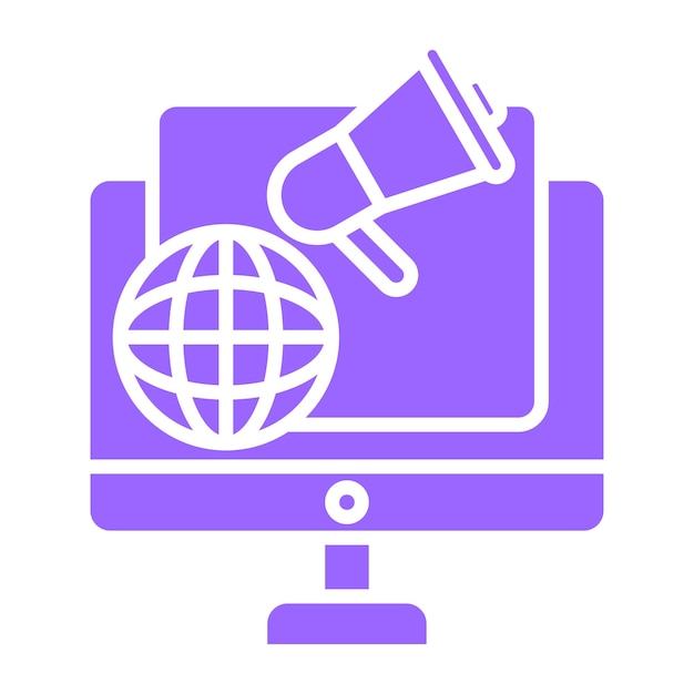 Diseño vectorial Estilo de icono de marketing en Internet