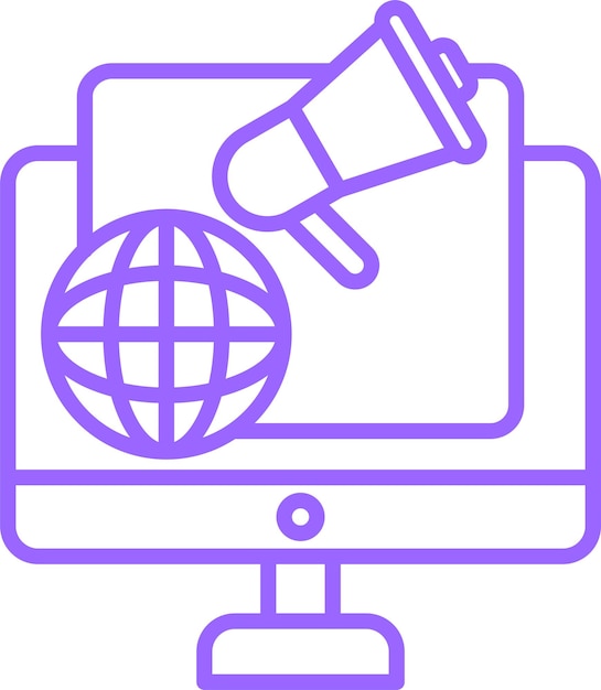 Diseño vectorial Estilo de icono de marketing en Internet