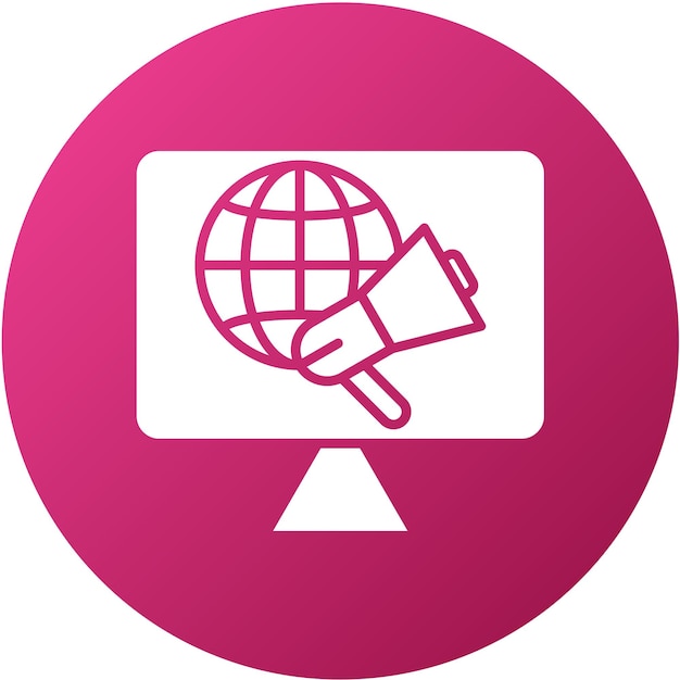 Diseño vectorial Estilo de icono de marketing en Internet