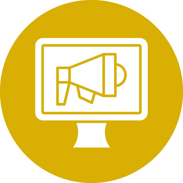Diseño vectorial de estilo de icono de marketing en línea