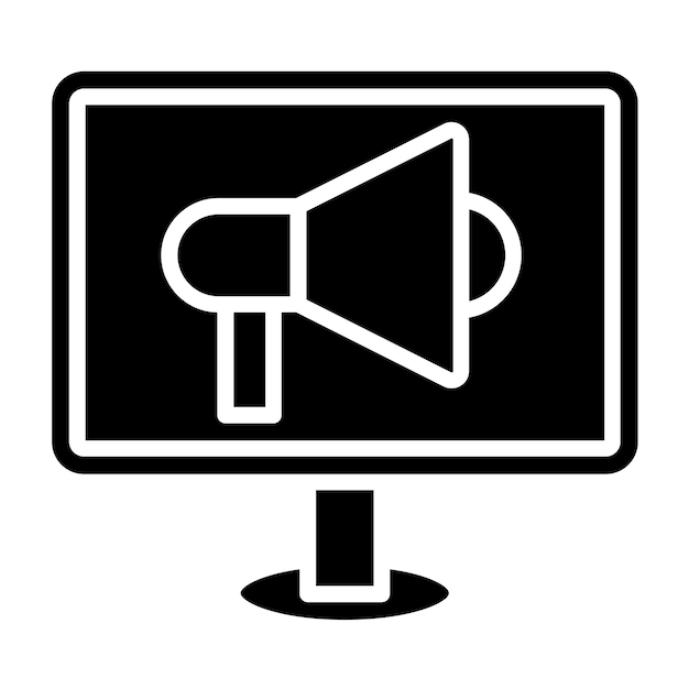Diseño vectorial de estilo de icono de marketing en línea