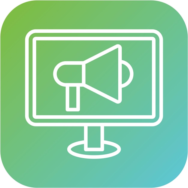 Diseño vectorial de estilo de icono de marketing en línea