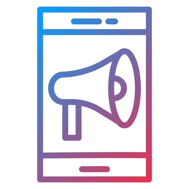 Diseño vectorial Estilo de icono de marketing móvil