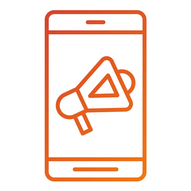 Diseño vectorial Estilo de icono de marketing móvil