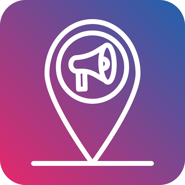 Diseño vectorial Estilo de icono de marketing de proximidad