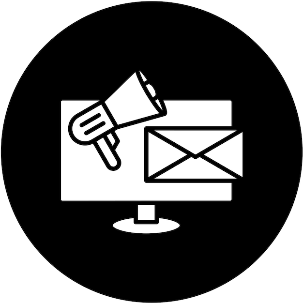 Diseño vectorial de estilo de icono de marketing en redes sociales