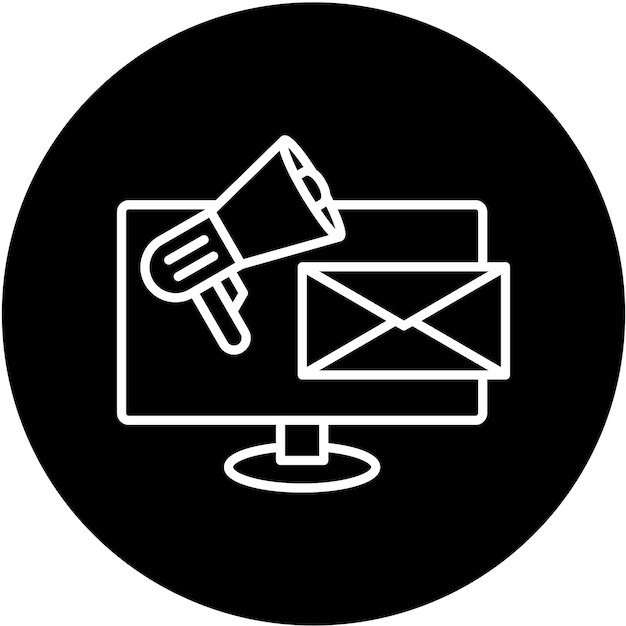 Diseño vectorial de estilo de icono de marketing en redes sociales