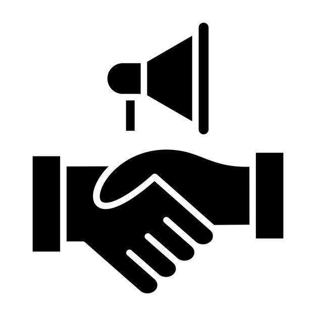 Diseño vectorial Estilo de icono de marketing del socio