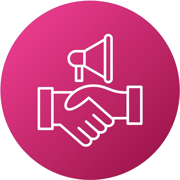 Diseño vectorial Estilo de icono de marketing del socio