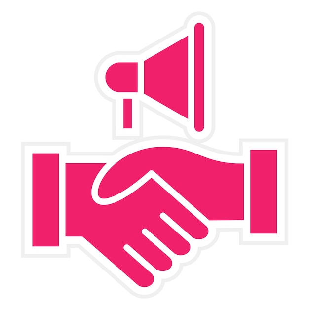 Diseño vectorial Estilo de icono de marketing del socio