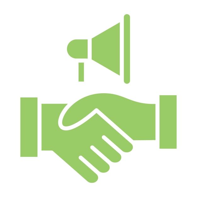 Diseño vectorial Estilo de icono de marketing del socio