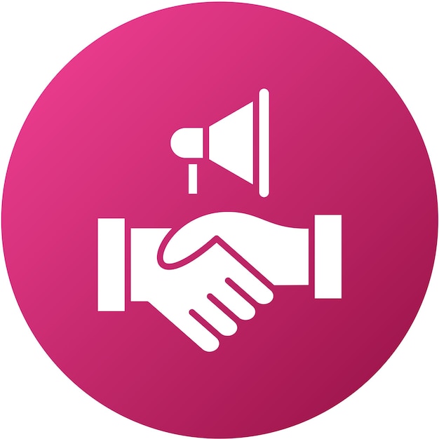 Diseño vectorial Estilo de icono de marketing del socio