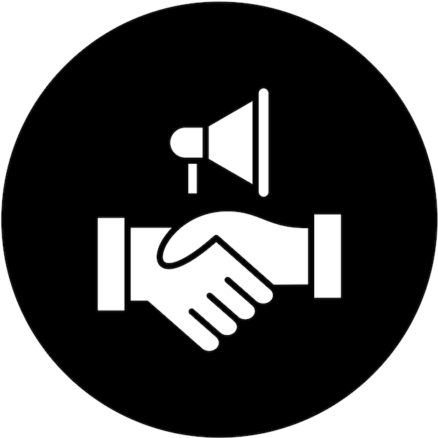 Diseño vectorial Estilo de icono de marketing del socio