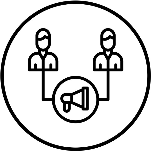 Diseño vectorial Estilo de icono de marketing viral