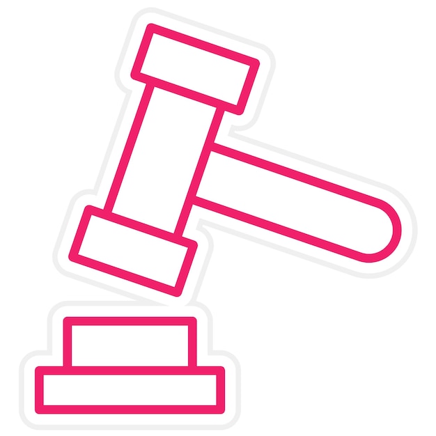 Diseño vectorial Estilo del icono del martillo