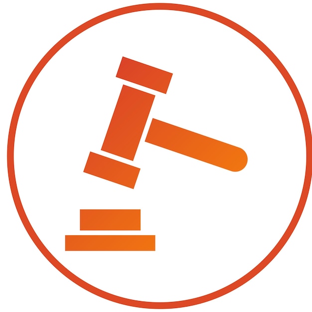Diseño vectorial Estilo del icono del martillo