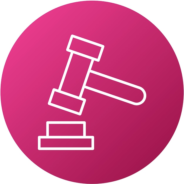 Diseño vectorial Estilo del icono del martillo