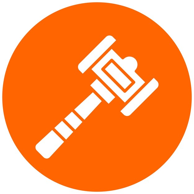 Diseño vectorial Estilo del icono del martillo