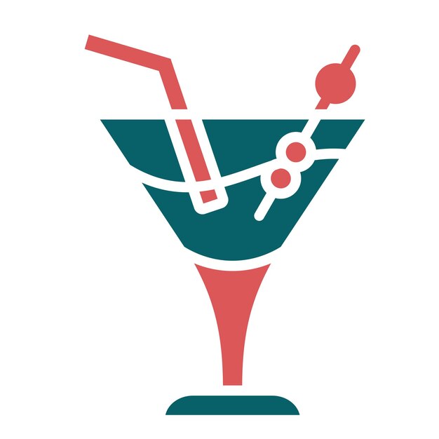 Diseño vectorial Estilo del icono de Martini