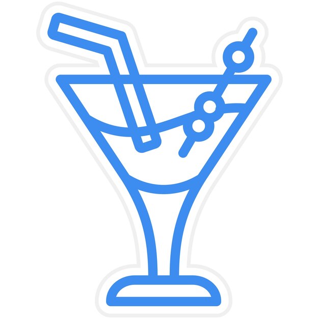 Diseño vectorial Estilo del icono de Martini