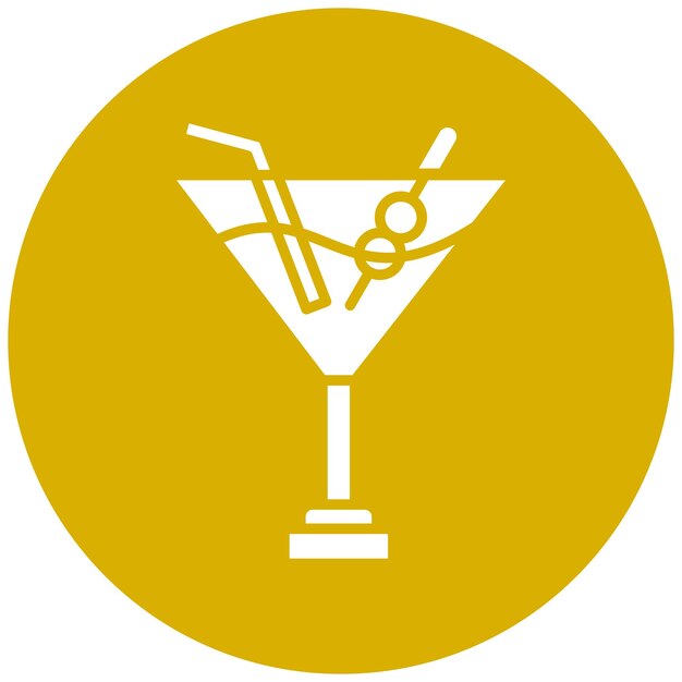 Diseño vectorial Estilo del icono de Martini