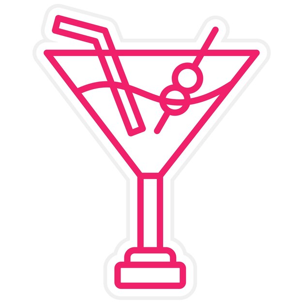 Diseño vectorial Estilo del icono de Martini