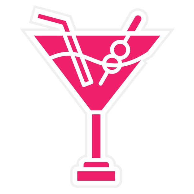 Diseño vectorial Estilo del icono de Martini
