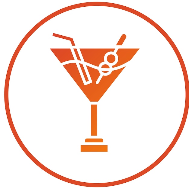 Diseño vectorial Estilo del icono de Martini