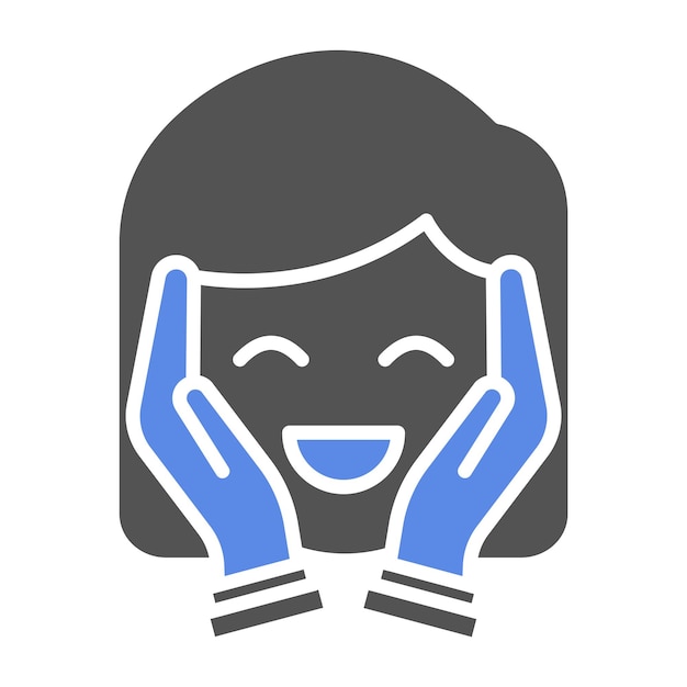 Diseño vectorial de estilo de icono de masaje facial