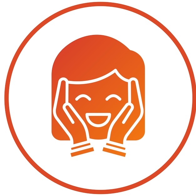 Diseño vectorial de estilo de icono de masaje facial