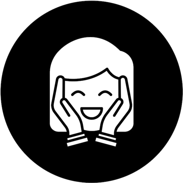 Diseño vectorial de estilo de icono de masaje facial
